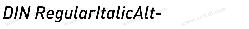DIN RegularItalicAlt字体转换